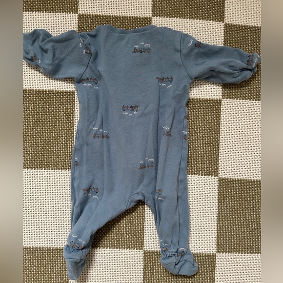 Pekkle 0-3 month organic cotton blue sleeper - Picture 2 of 3